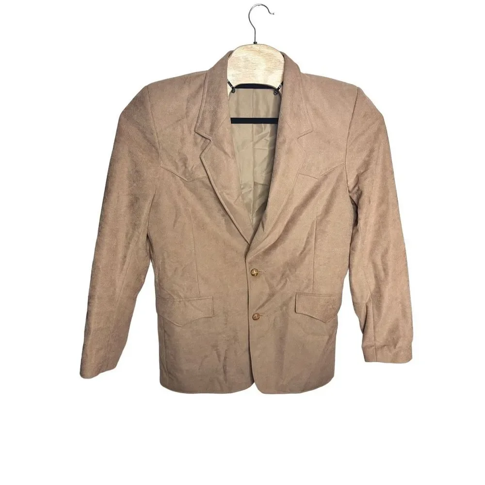 Pioneer Wear Western Rodeo Tan‎ Sport Coat Jacket Blazer 42L Jacket Men's USA